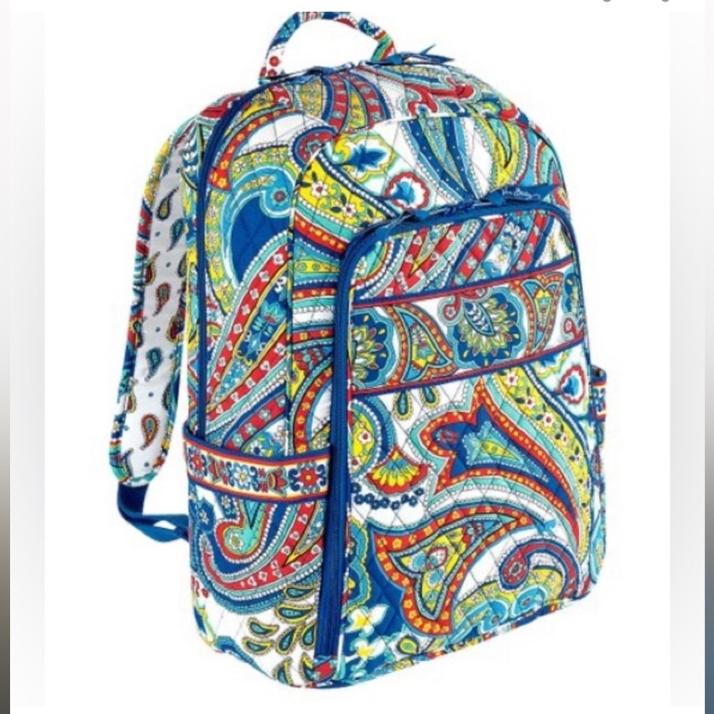 Vera Bradley Signature Large Backpack In Marina Paisl… Gem